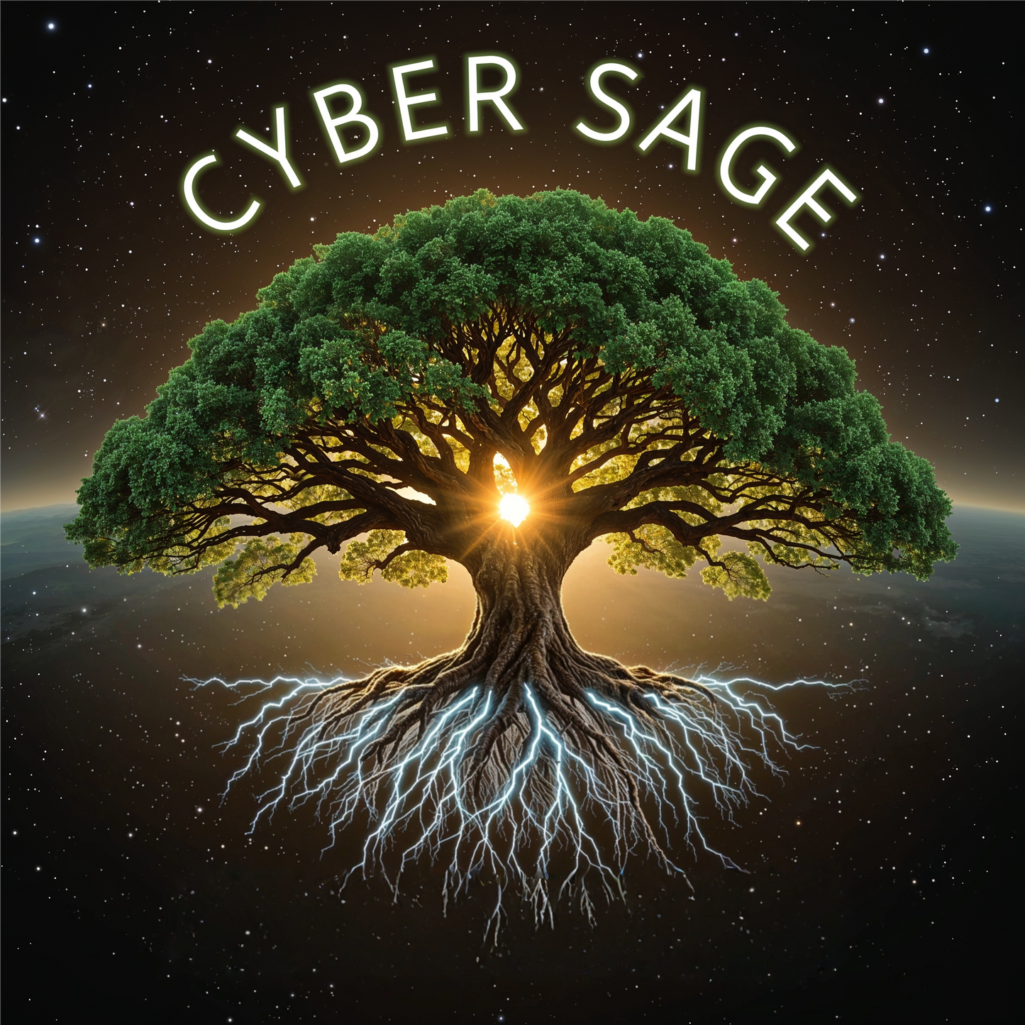 Cyber Sage "Rooted in Light" | Organic Unisex T-Shirt